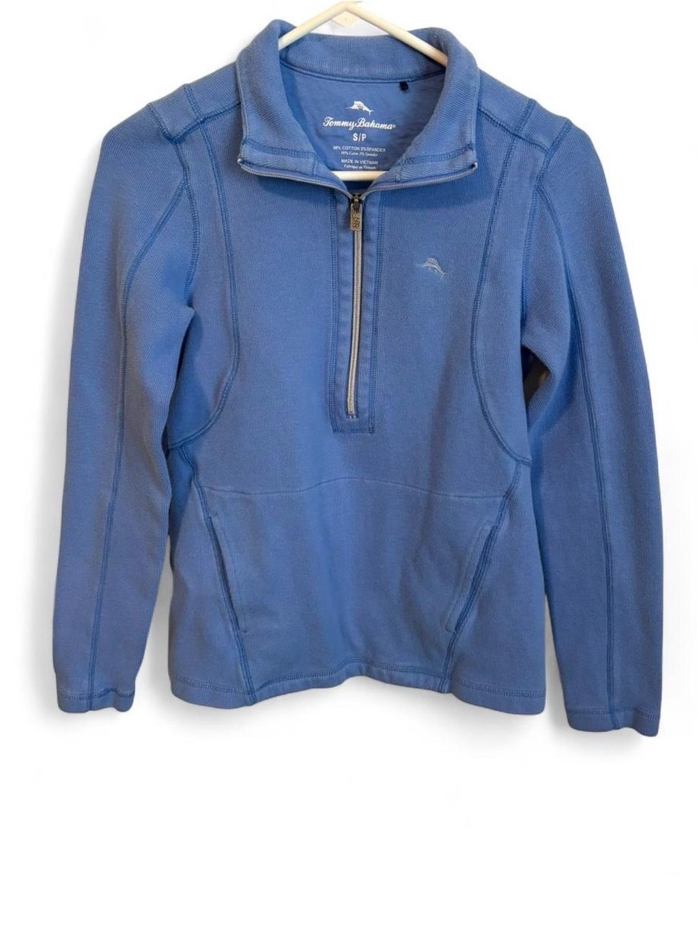 Tommy Bahama Blue Half-Zip Fleece Pullover